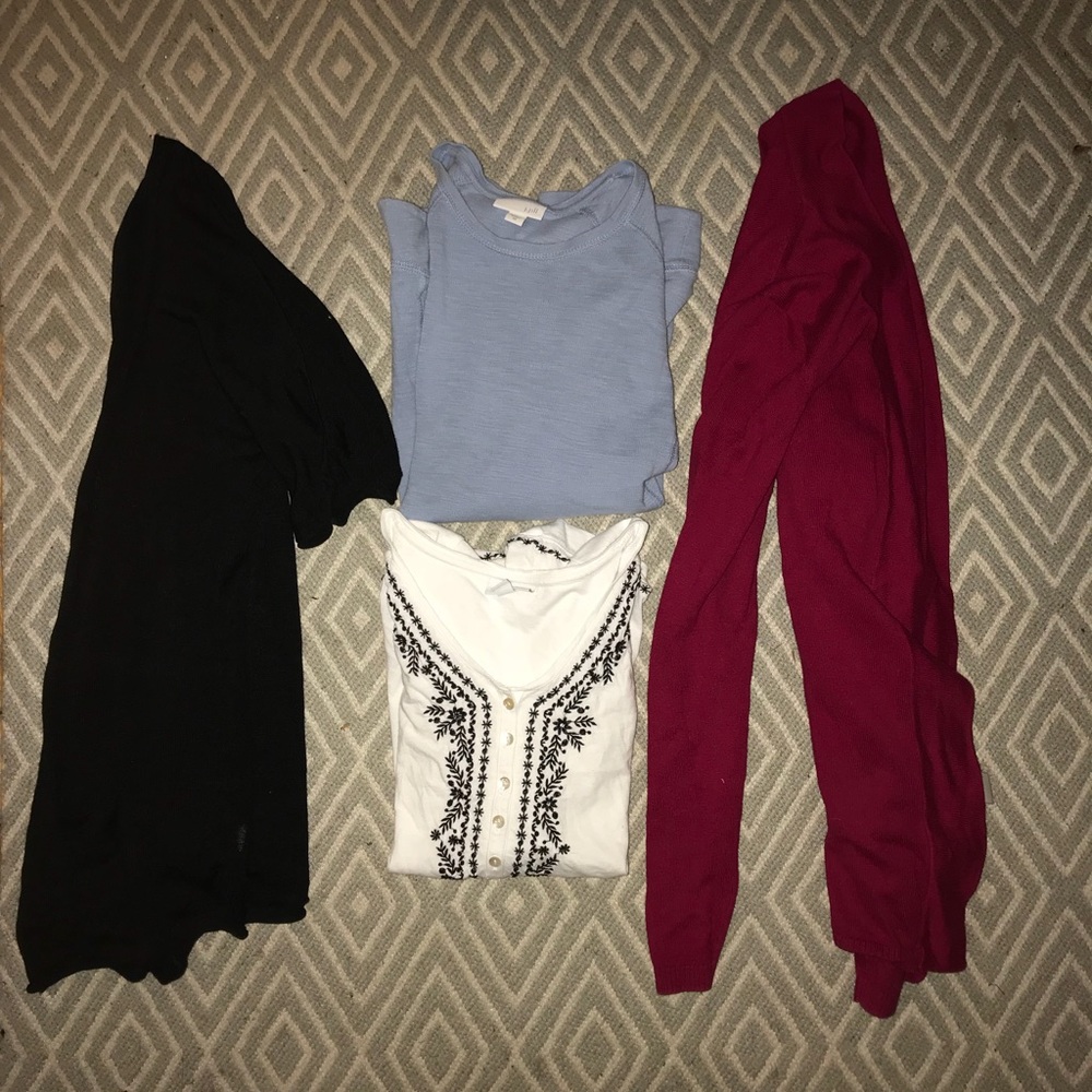 J.Jill and Talbots Set of 4 Blouses & Cardigans